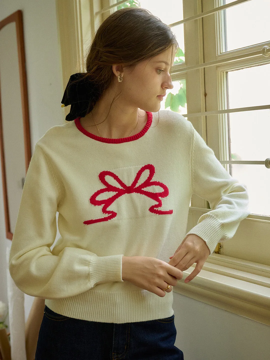 NonChafe Tag Placement summer top ??Final Sale??Minnie Round Neck Sweater