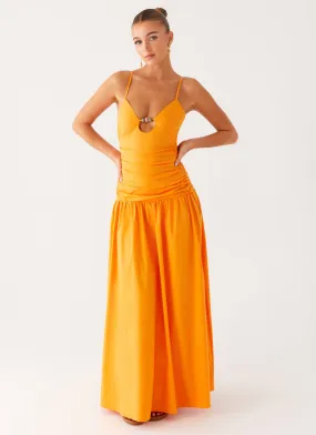 Perfect Fit Comfy Design Avani Maxi Dress - Orange