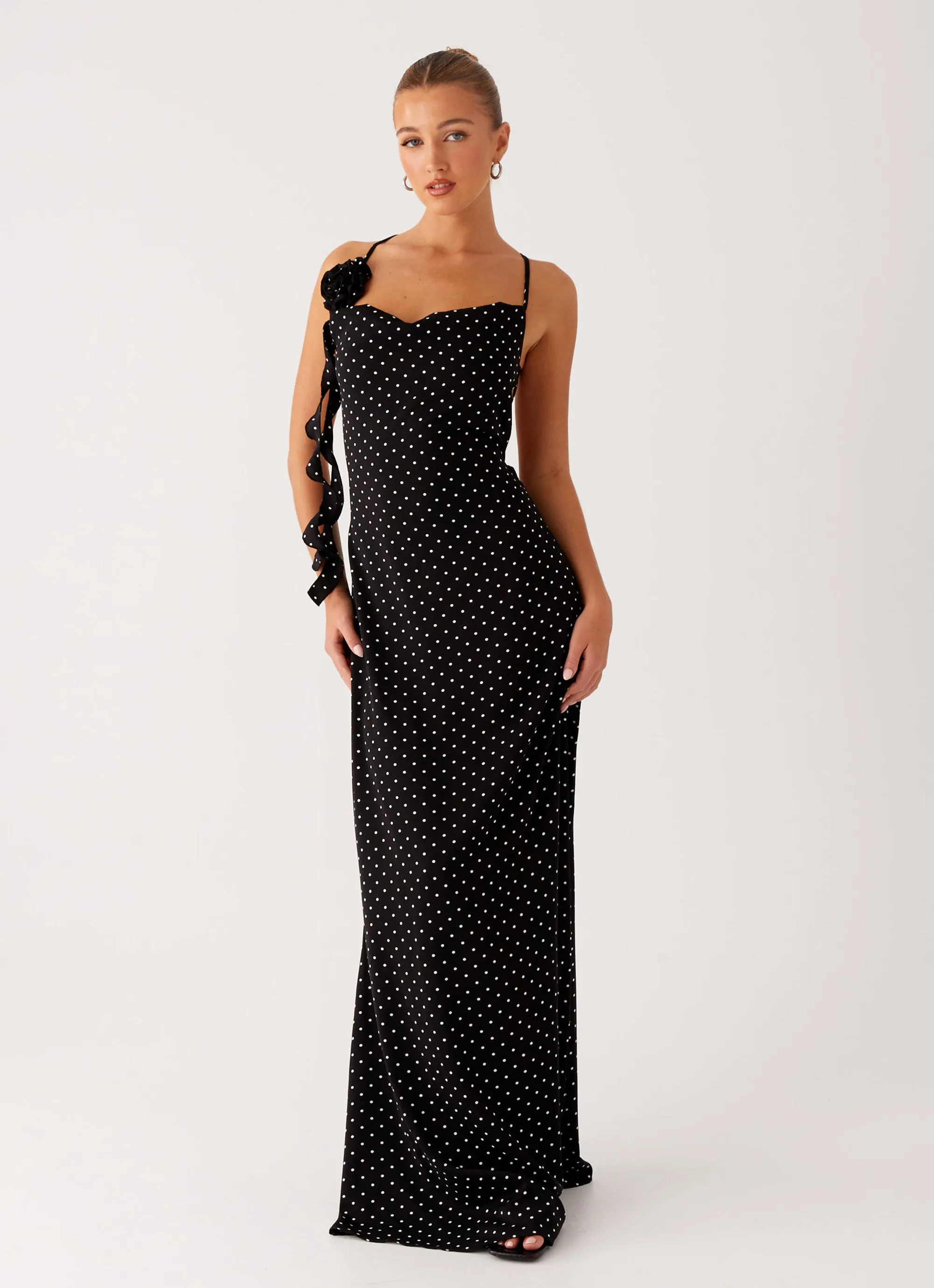 Purely Maxi Dress - Black Polka Dot All Moments Relax Form