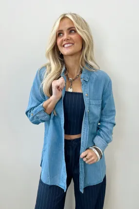 Toggle Oversized Button Up MidweightKnit