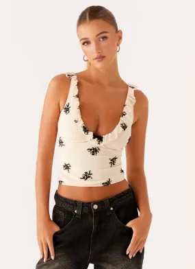 Milena Cami Top - Nude Weighted Hem Design