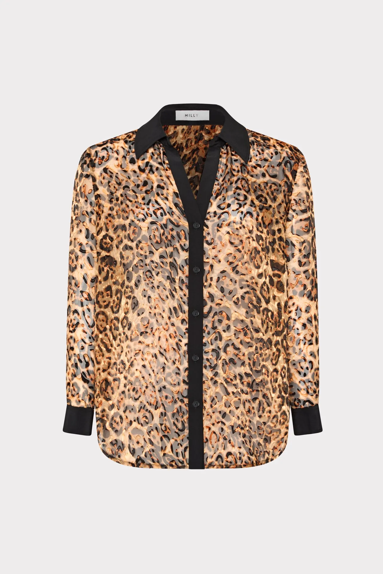 Water Repellent Coating Recycled Polyester Quincy Burnout Jacquard Blouse