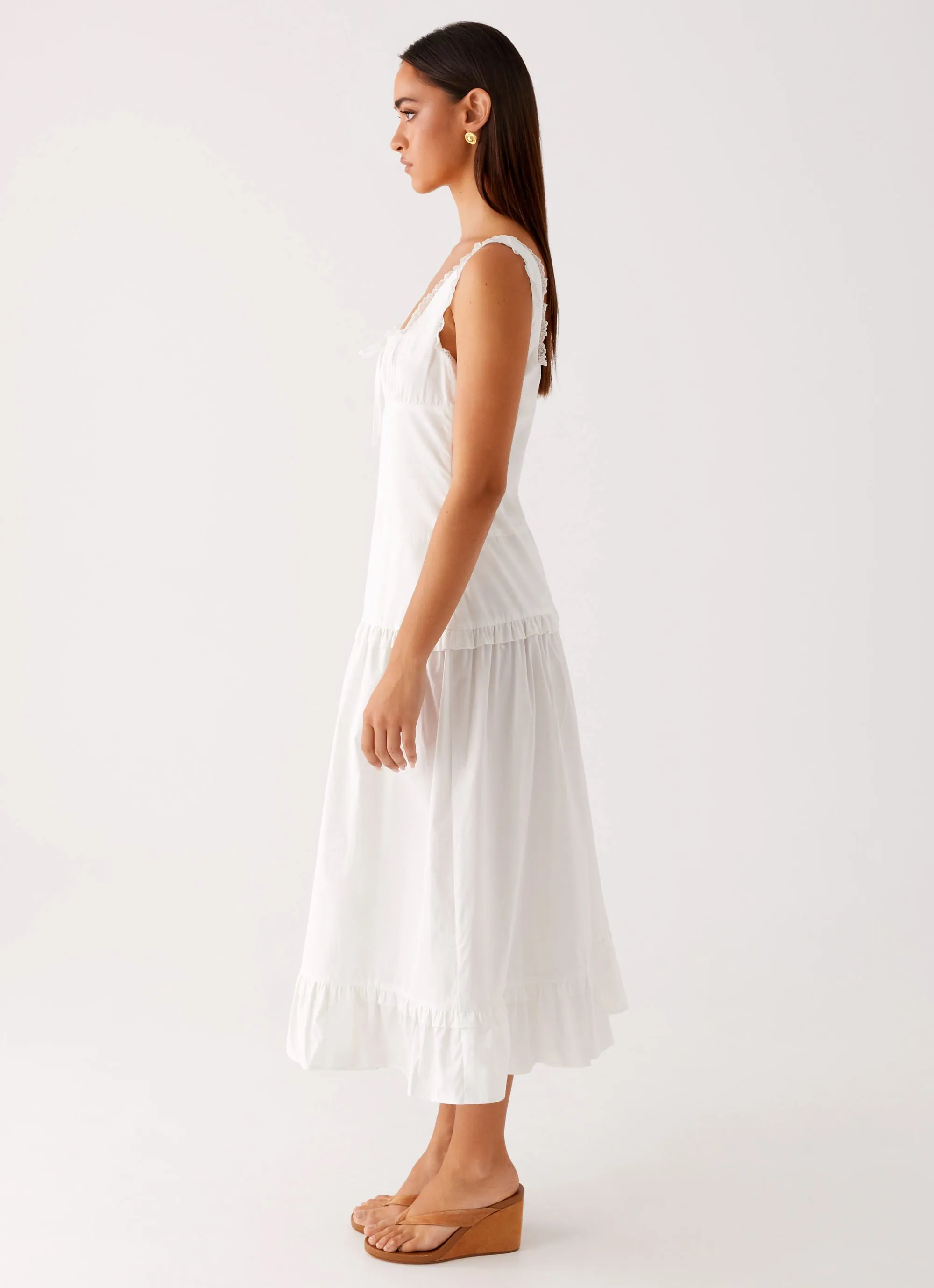 Floor-Length Elegant Piece Quinn Midi Dress - White