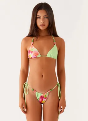 Rach Bikini Bottoms - Green Tropical Statement Swim
