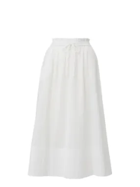 Stretchy Subtle Shimmer Rachel Skirt Fresh White