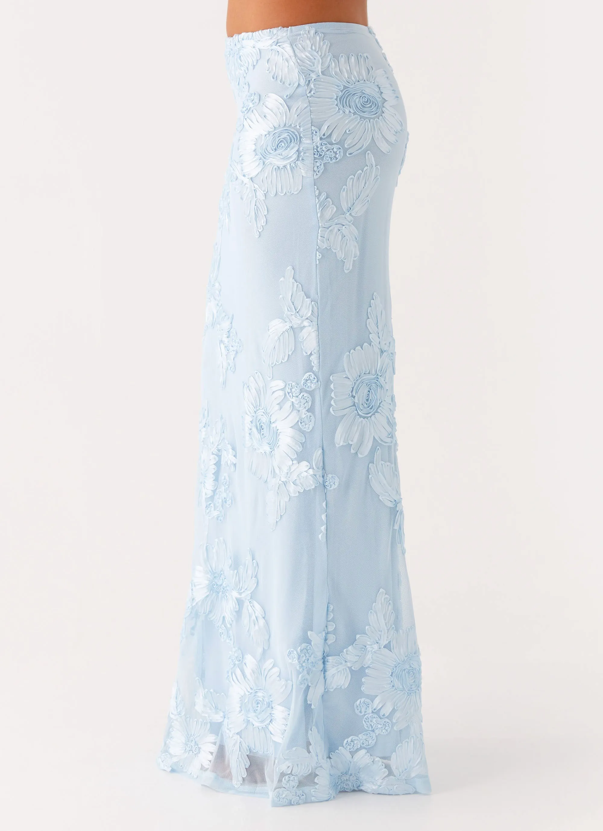 Washable fabric Weekend Fashion Radiate Maxi Skirt - Blue