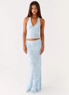 Artisanal Craft Radiate Maxi Skirt - Blue