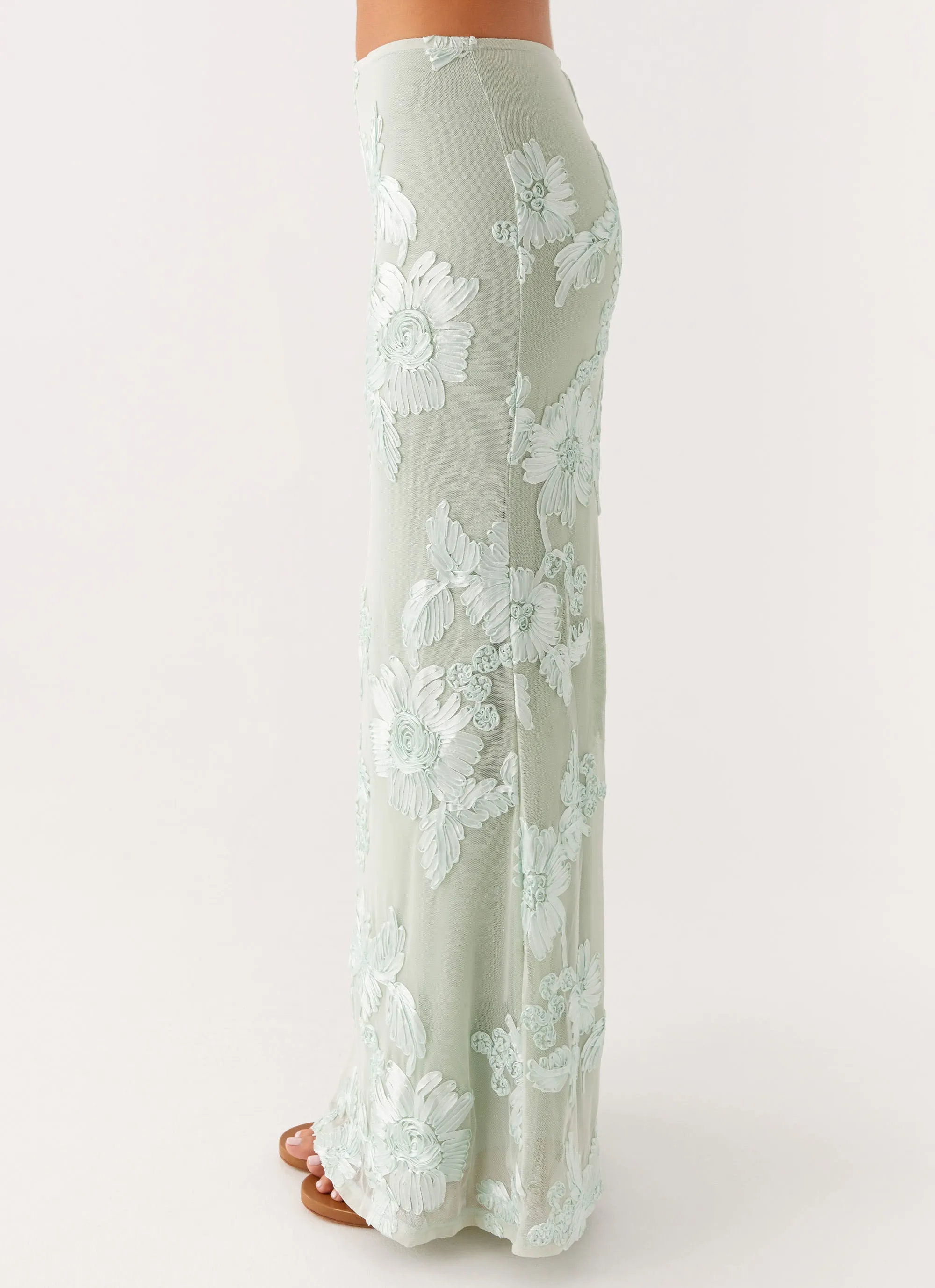 Radiate Maxi Skirt - Sage Ultra Soft Texture