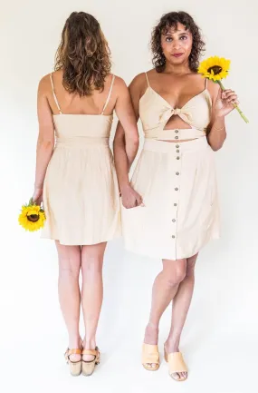 Easy Care Fabric Freedom Motion Rah Rah Skirt in Yellow Stripe