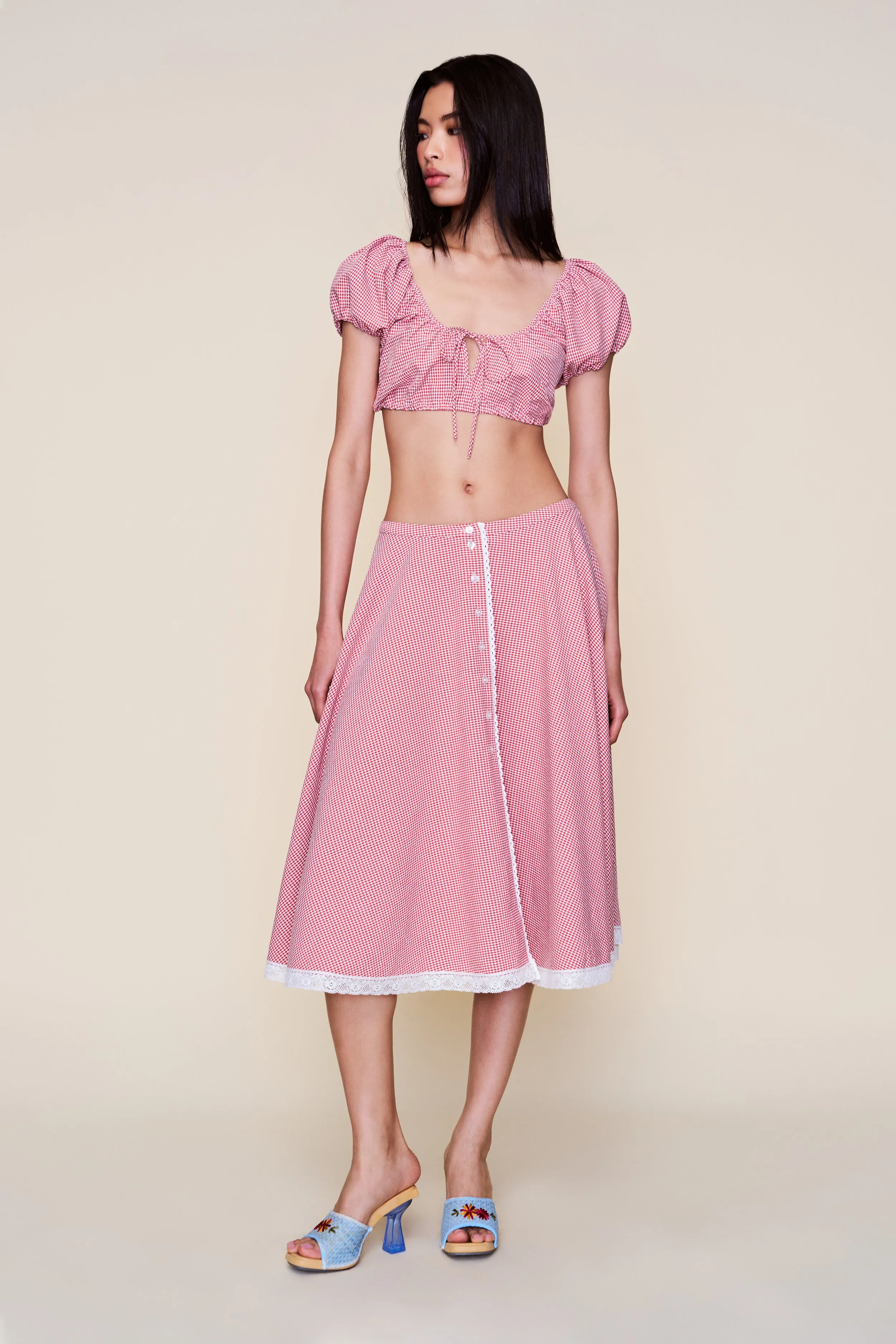 Versatile Outfit Ravello Gingham Skirt