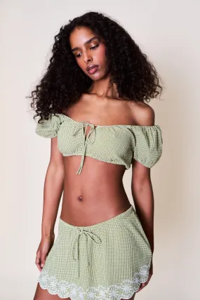 HypoallergenicMaterial Eco Friendly Dye Ravello Gingham Top