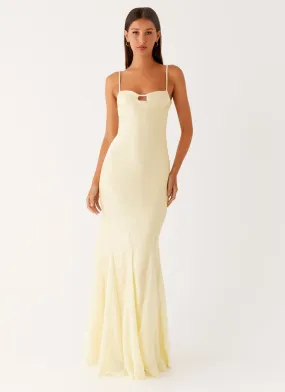 animal-print Ravello Maxi Dress - Sunny Yellow