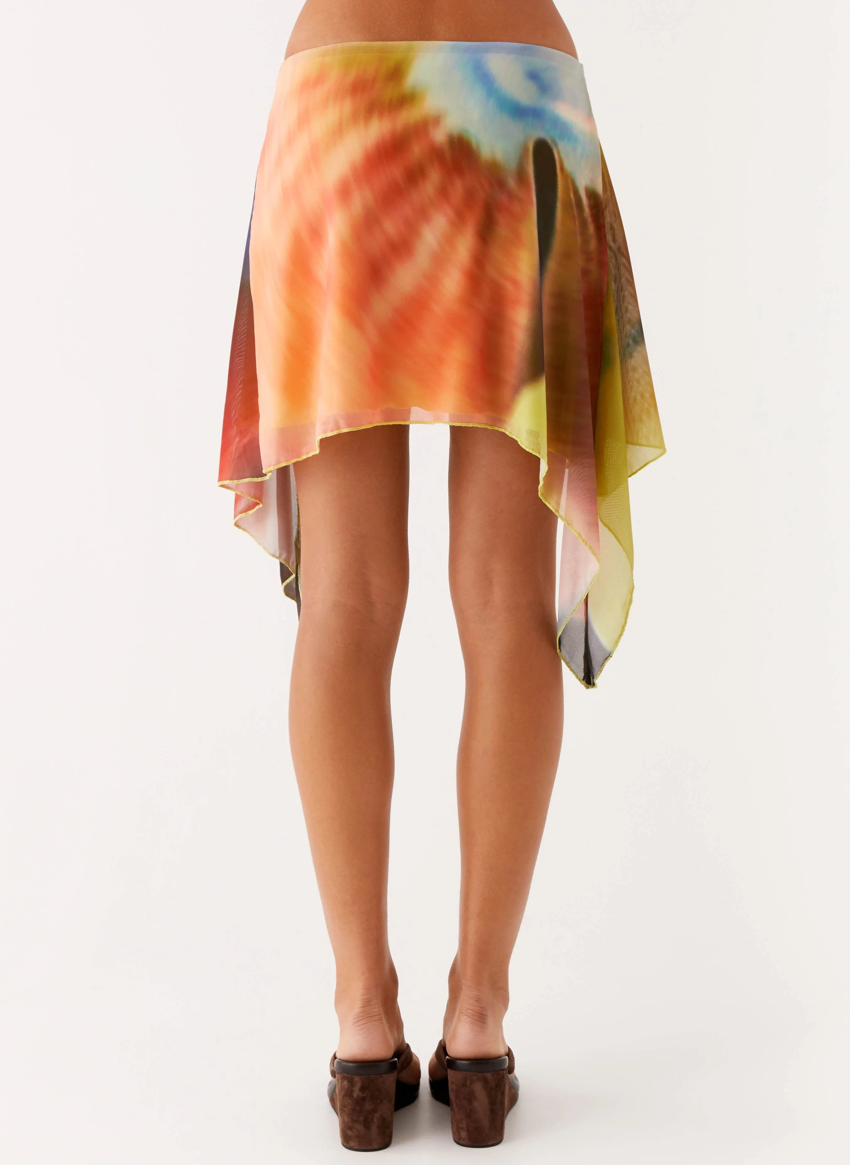 Lustra Mini Skirt - Moody Floral Stay Flexible MachineWashableFabric