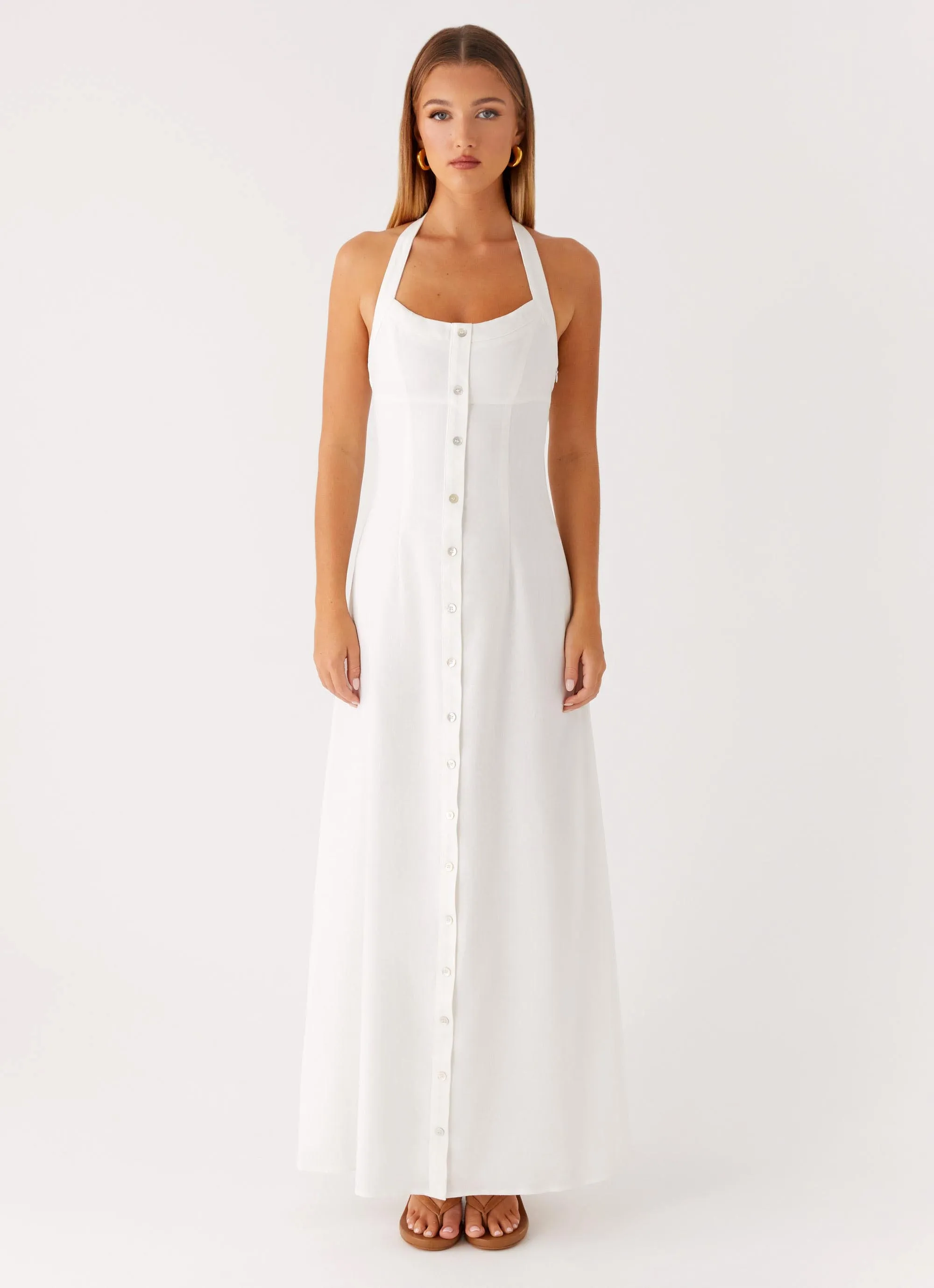 Jovanni Maxi Dress - White Professional Look