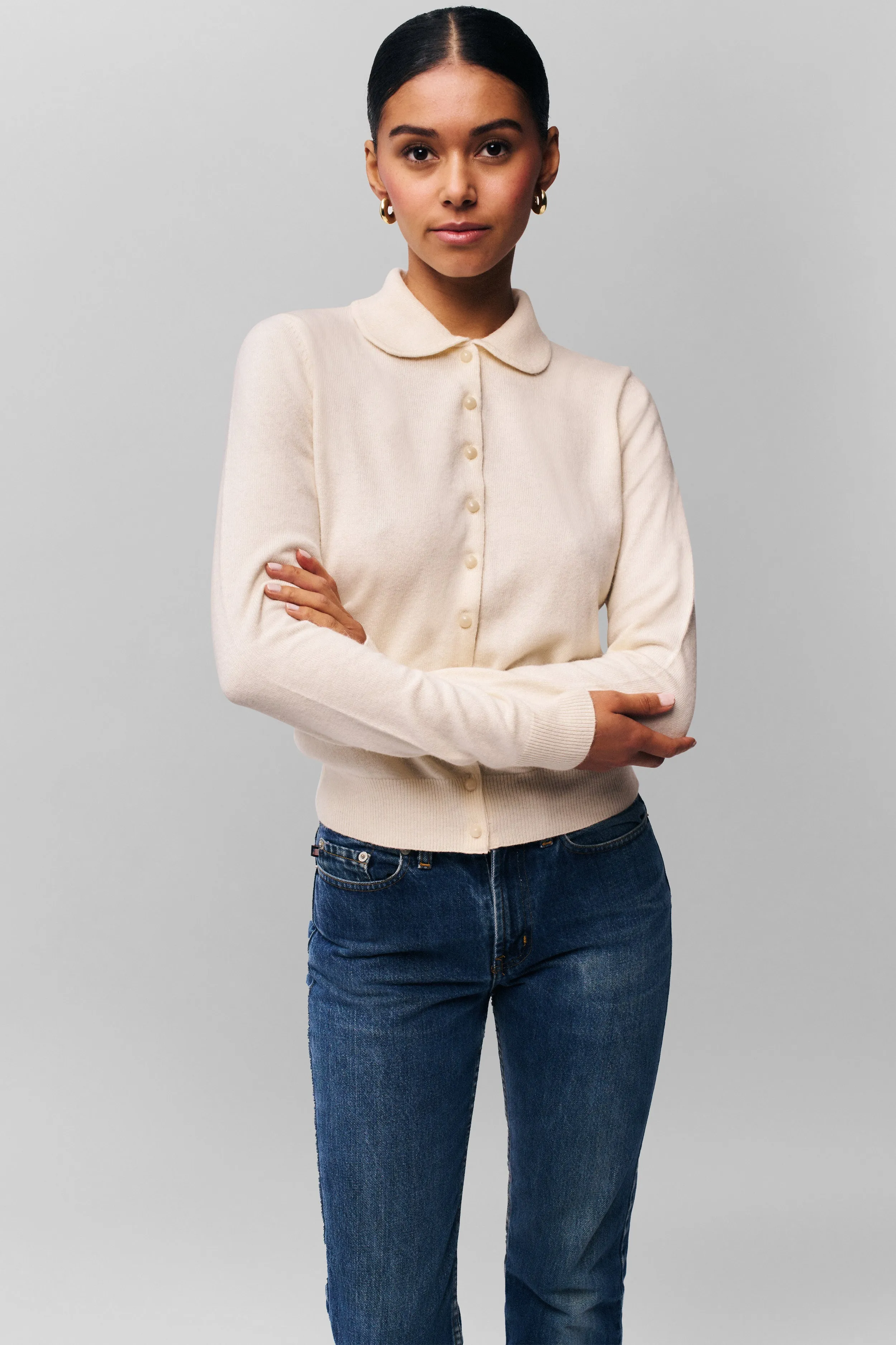 Delphine Cardigan DoubleLayered Hem