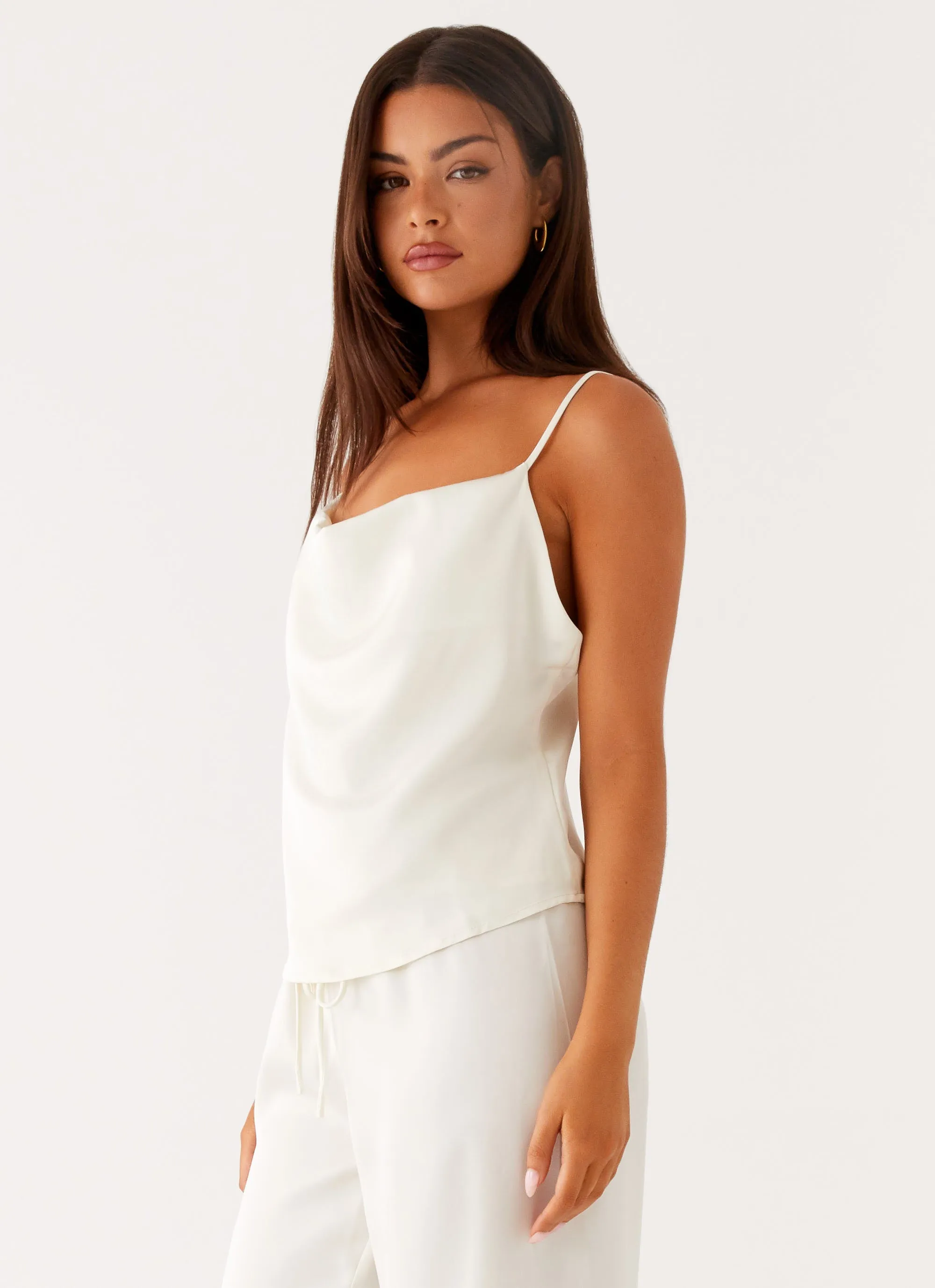 Kaia Cowl Neck Top - Butter Tagless Comfort Collar ReflectiveTrim