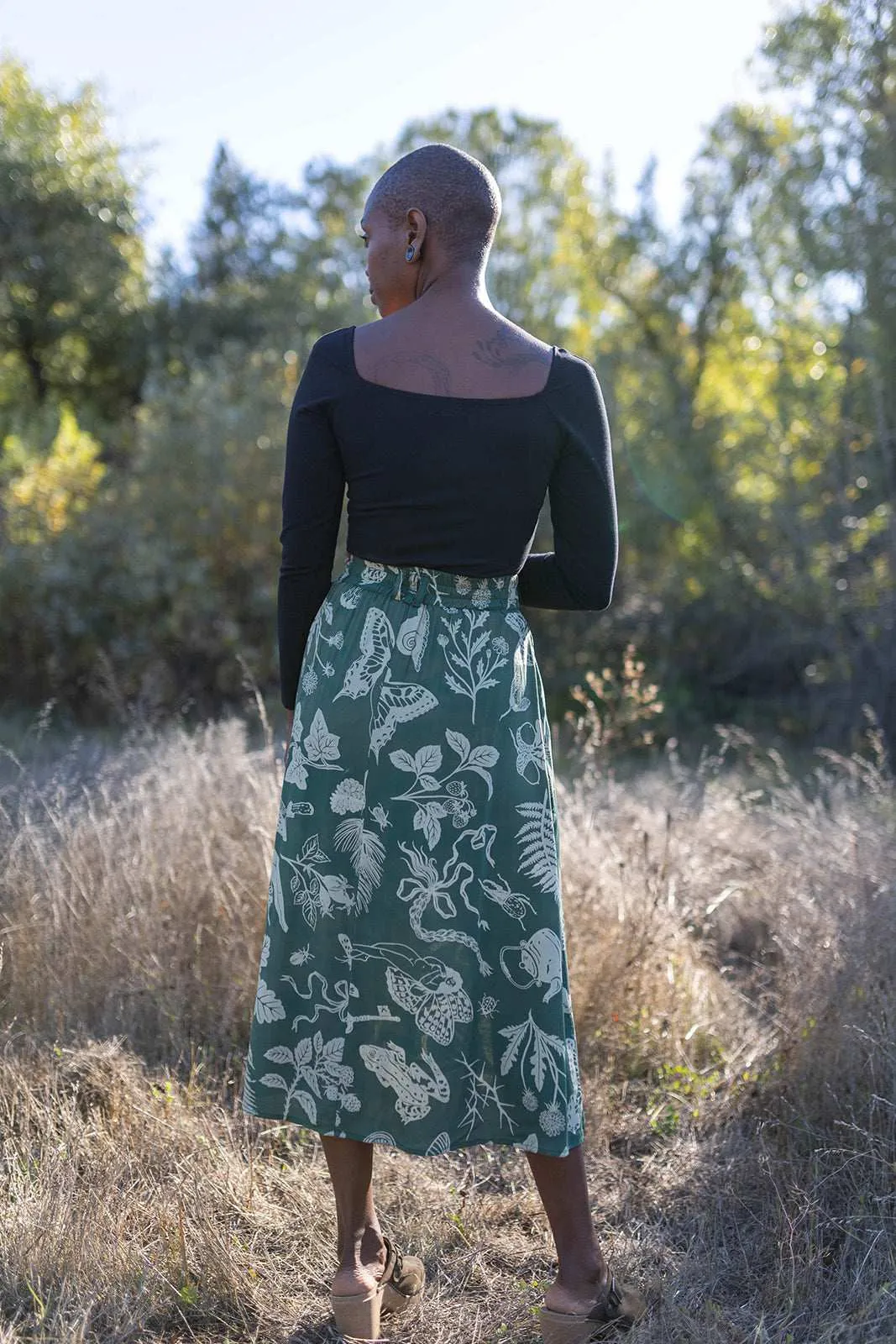 Trices Skirt in Emerald Woodland Wonder Sweat Resistant