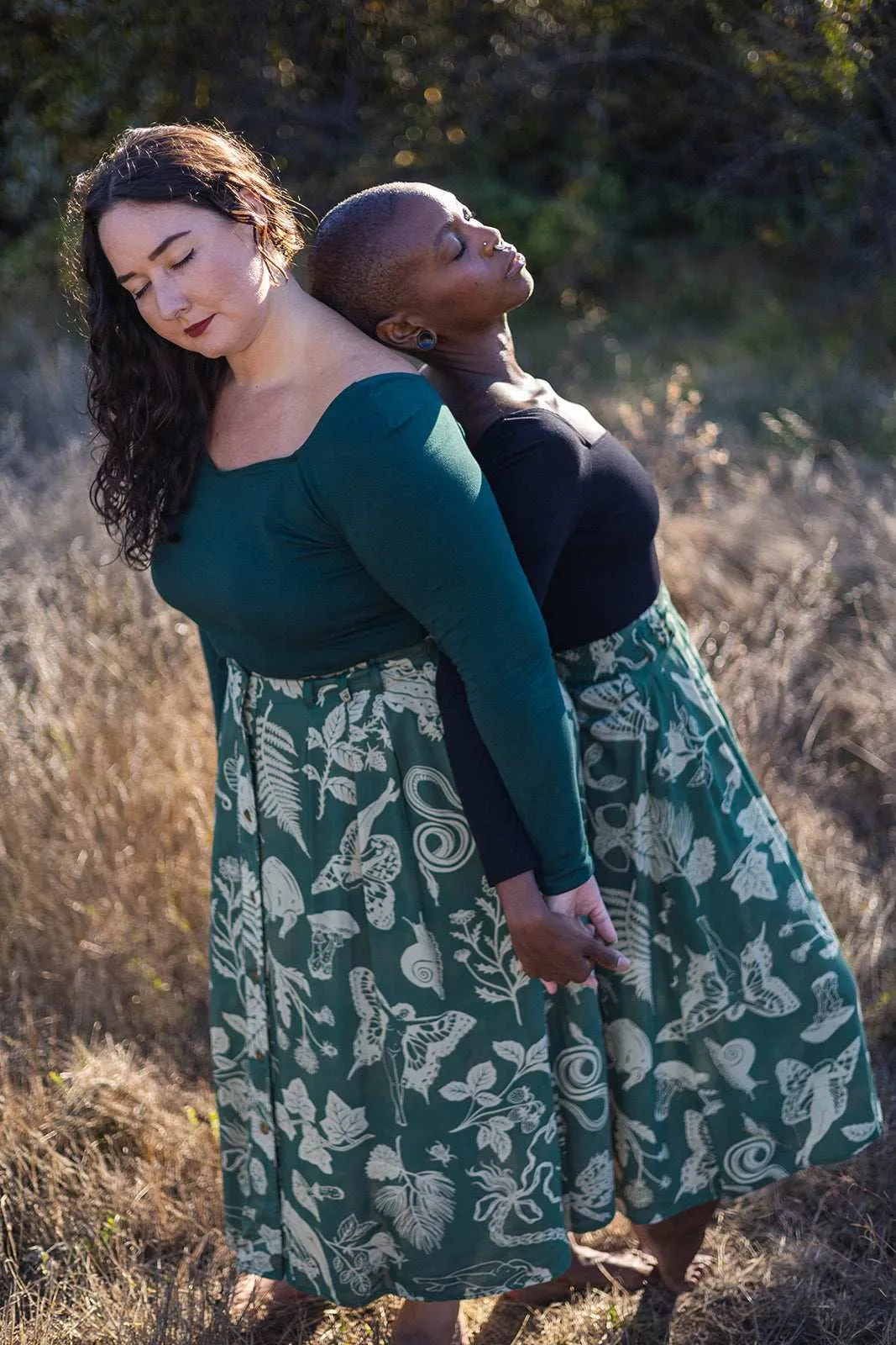 Trices Skirt in Emerald Woodland Wonder Quick Access Zippers