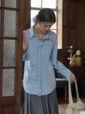 BreathableFabricTech RecycledBlend Louise Classic Lapel Pocket Trim Shirt (Trim Removable)