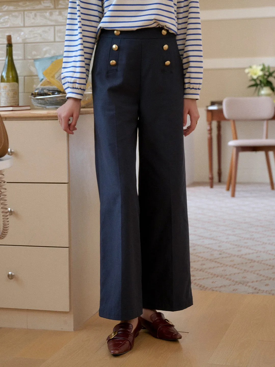 Sustainable Manufacturing Mckenzie Straight Lyocell Cotton Trousers