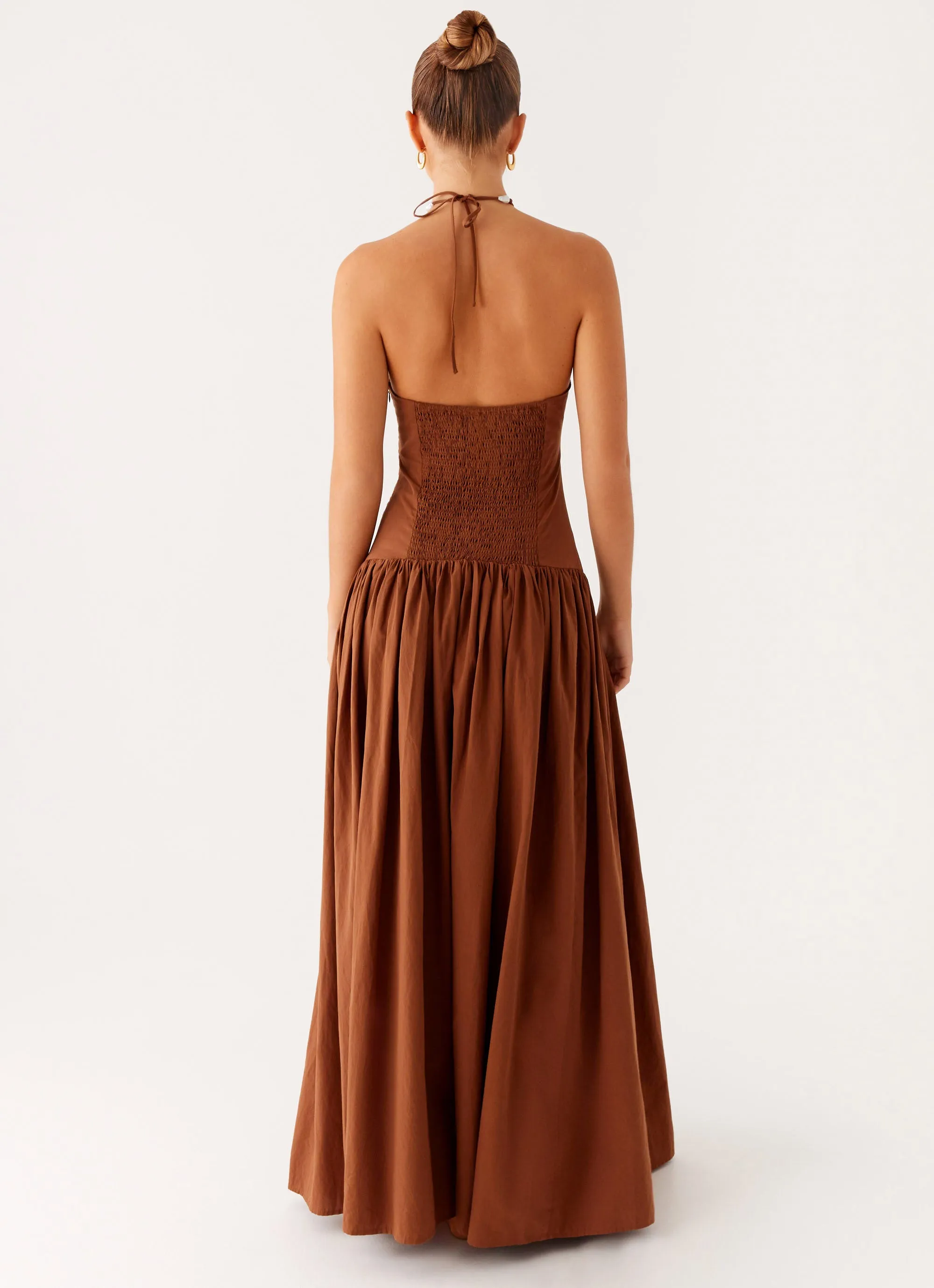 Paltrow Maxi Dress - Chocolate Edgy Look
