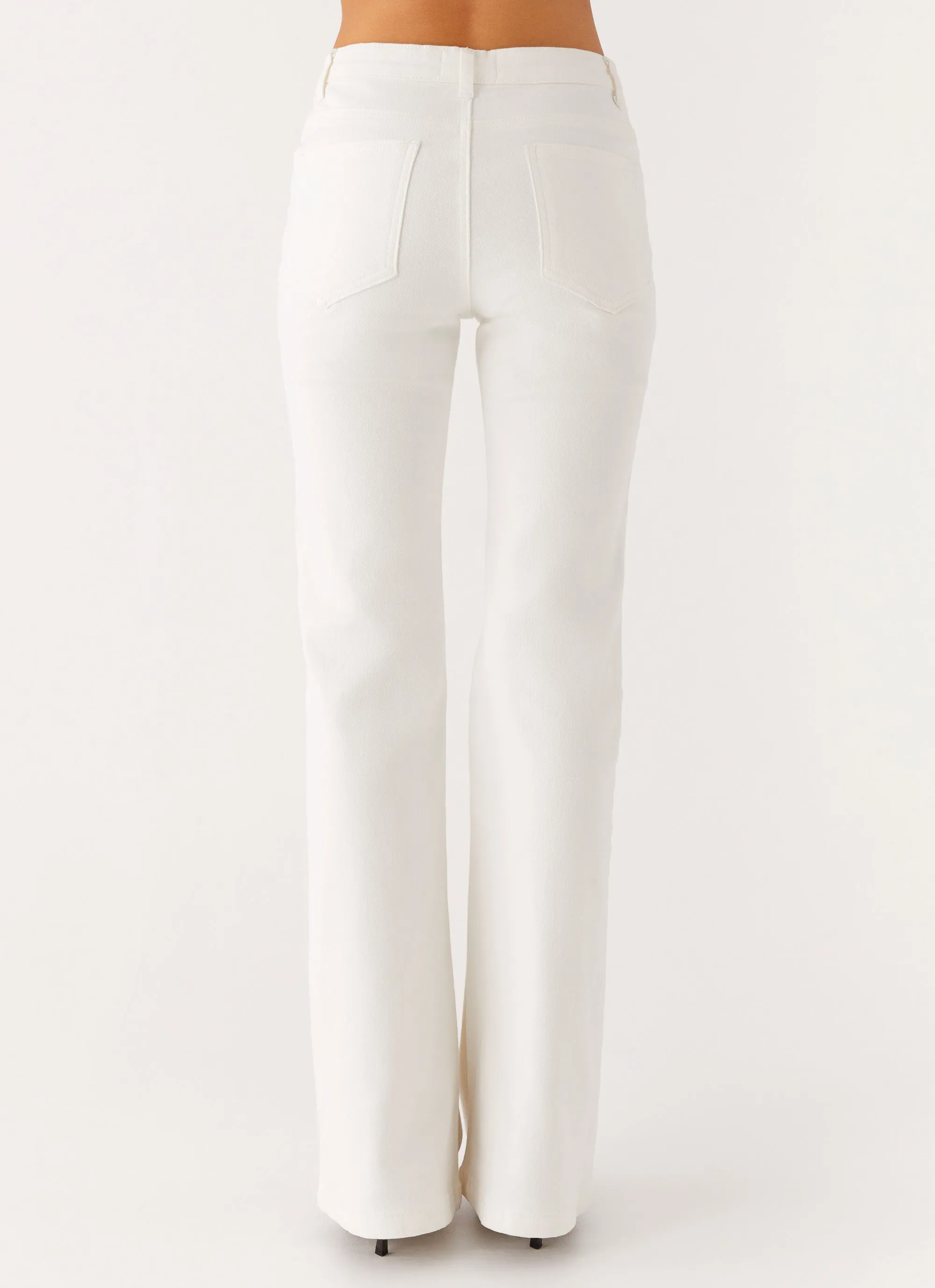 Low Maintenance Denim Aldo Bootleg Jeans - White