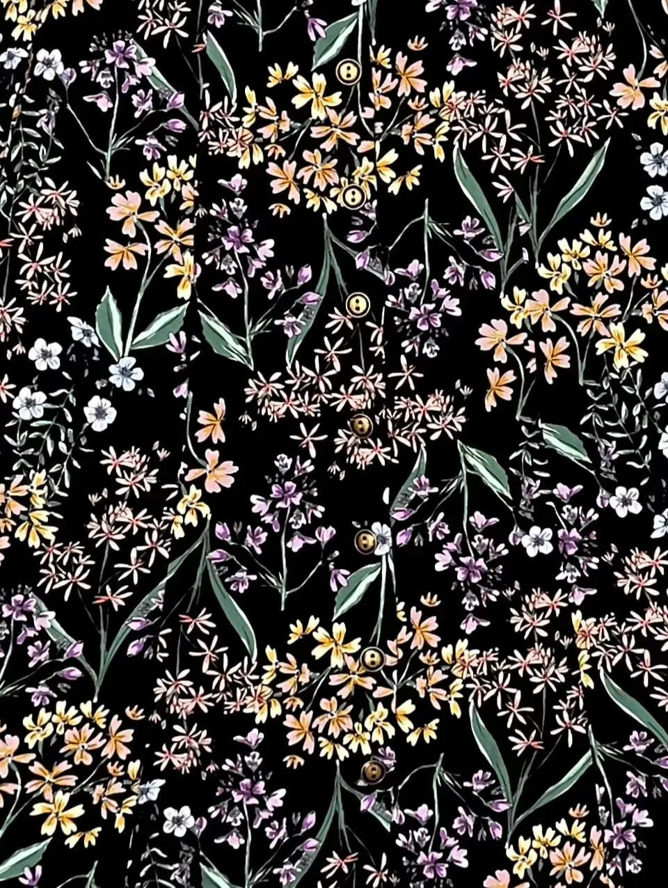 ComfortWaistband Roomy Fit Bae Skirt in Black Herbal Challis