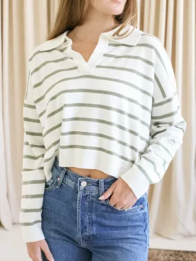 Sydney Stripe Polo - Olive HighStrength Threadwork