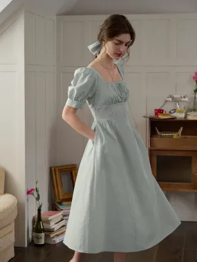 Remi Square Neck Stripe Cotton Dress Work Vibe Summer Mood