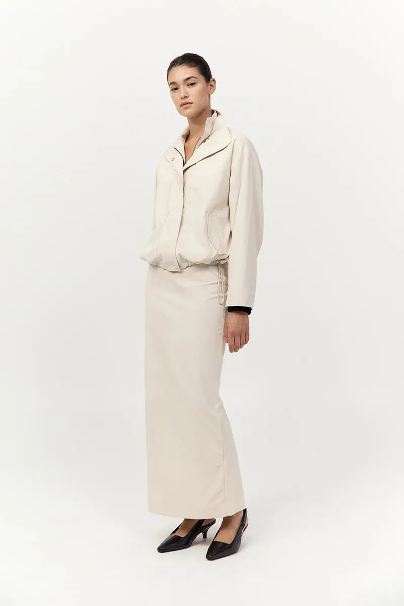 Flight Jacket in Putty Protective Layer Describe