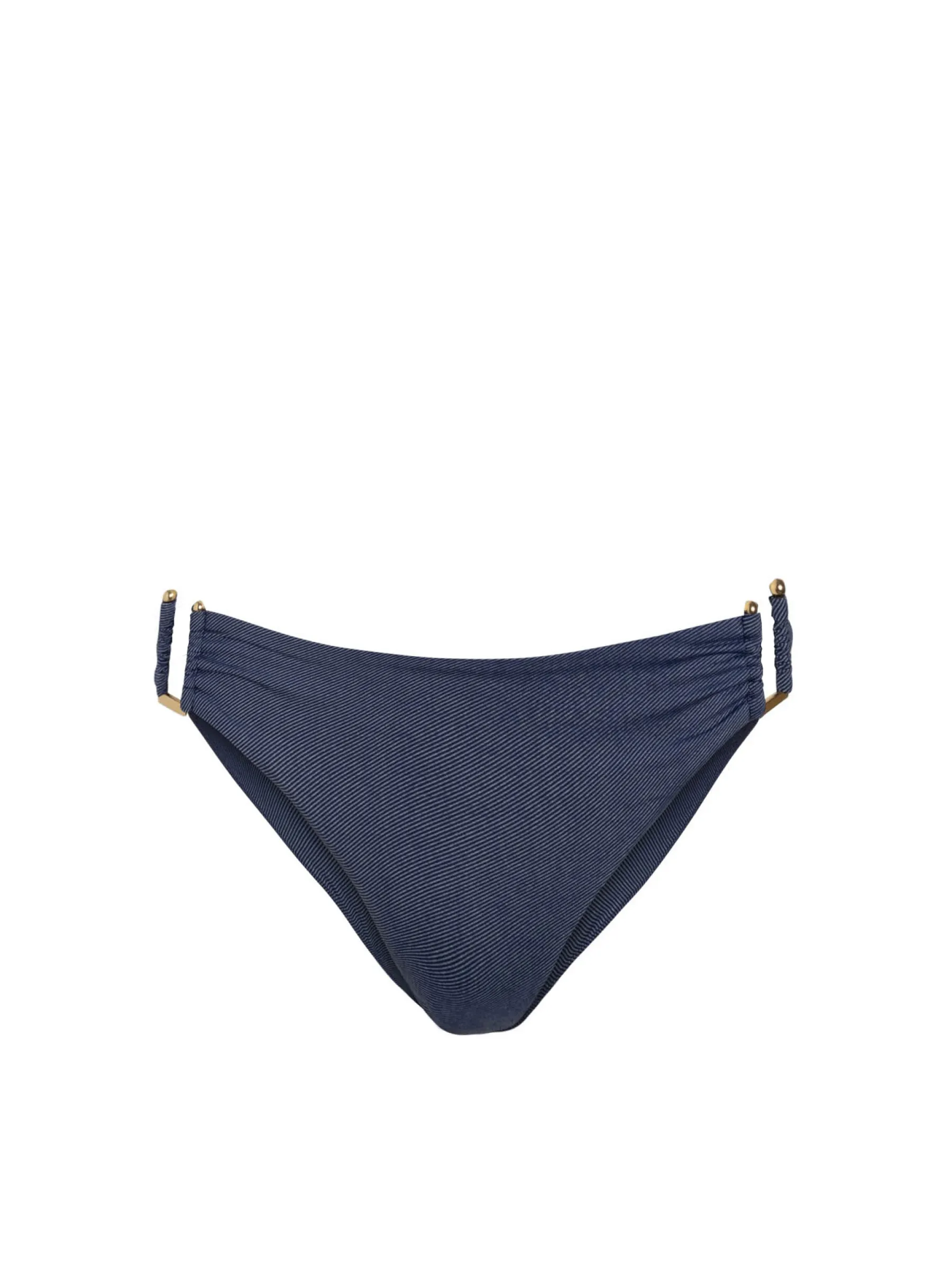 Layla Bottom In Indigo Twill Strapless Tailored Swim