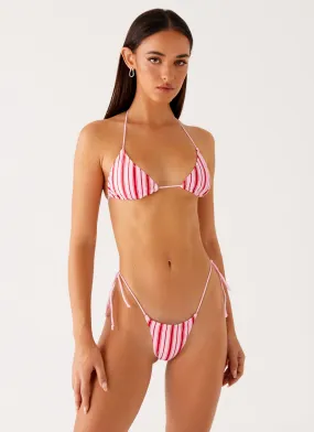 Tailored Swim Jaspa Bikini Top - Pink Stripe