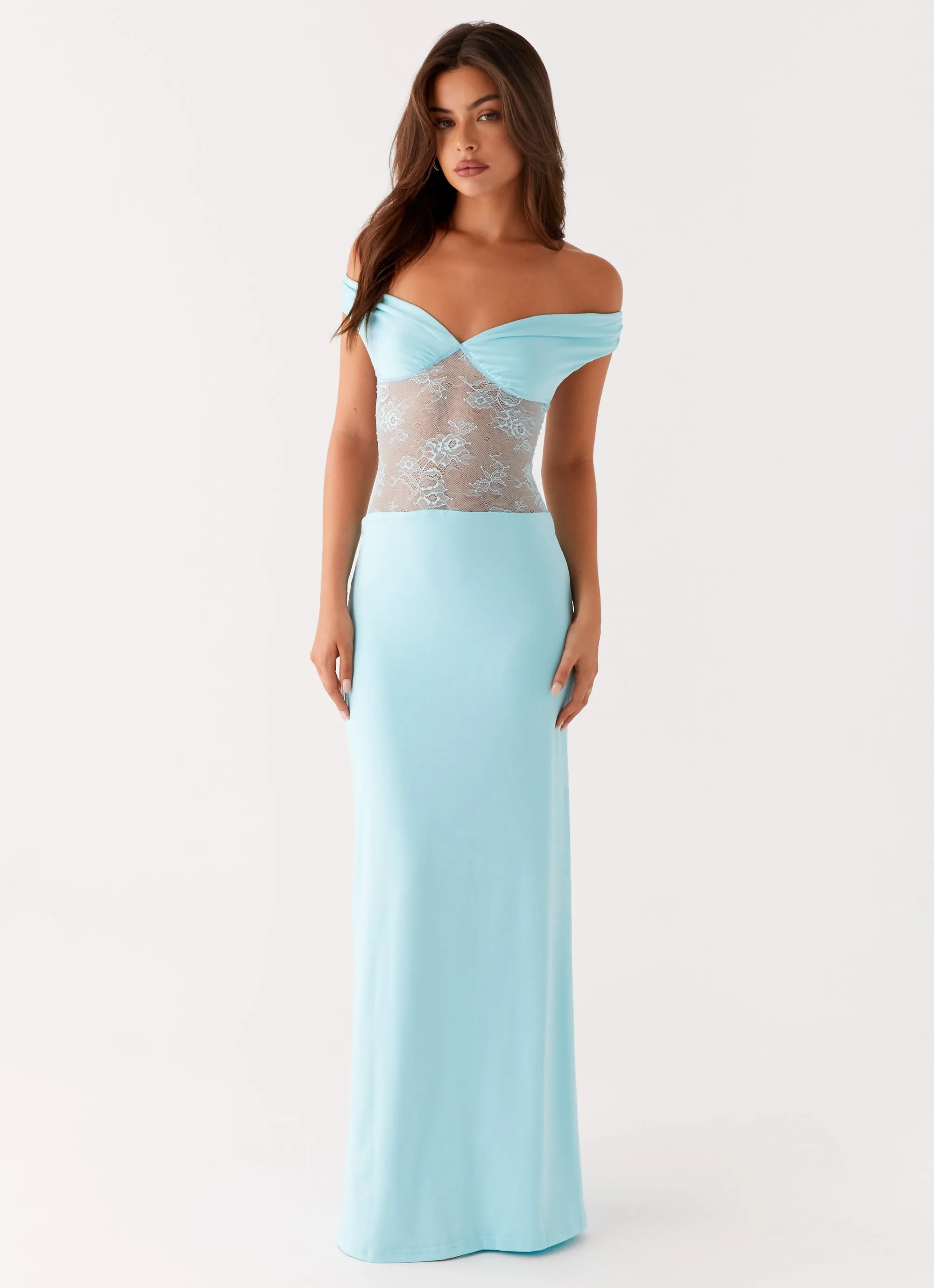 Infatuation Lace Maxi Dress - Turquoise Work Chic Professional Look