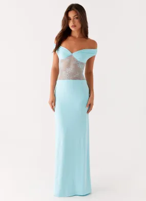 Infatuation Lace Maxi Dress - Turquoise Work Chic Professional Look