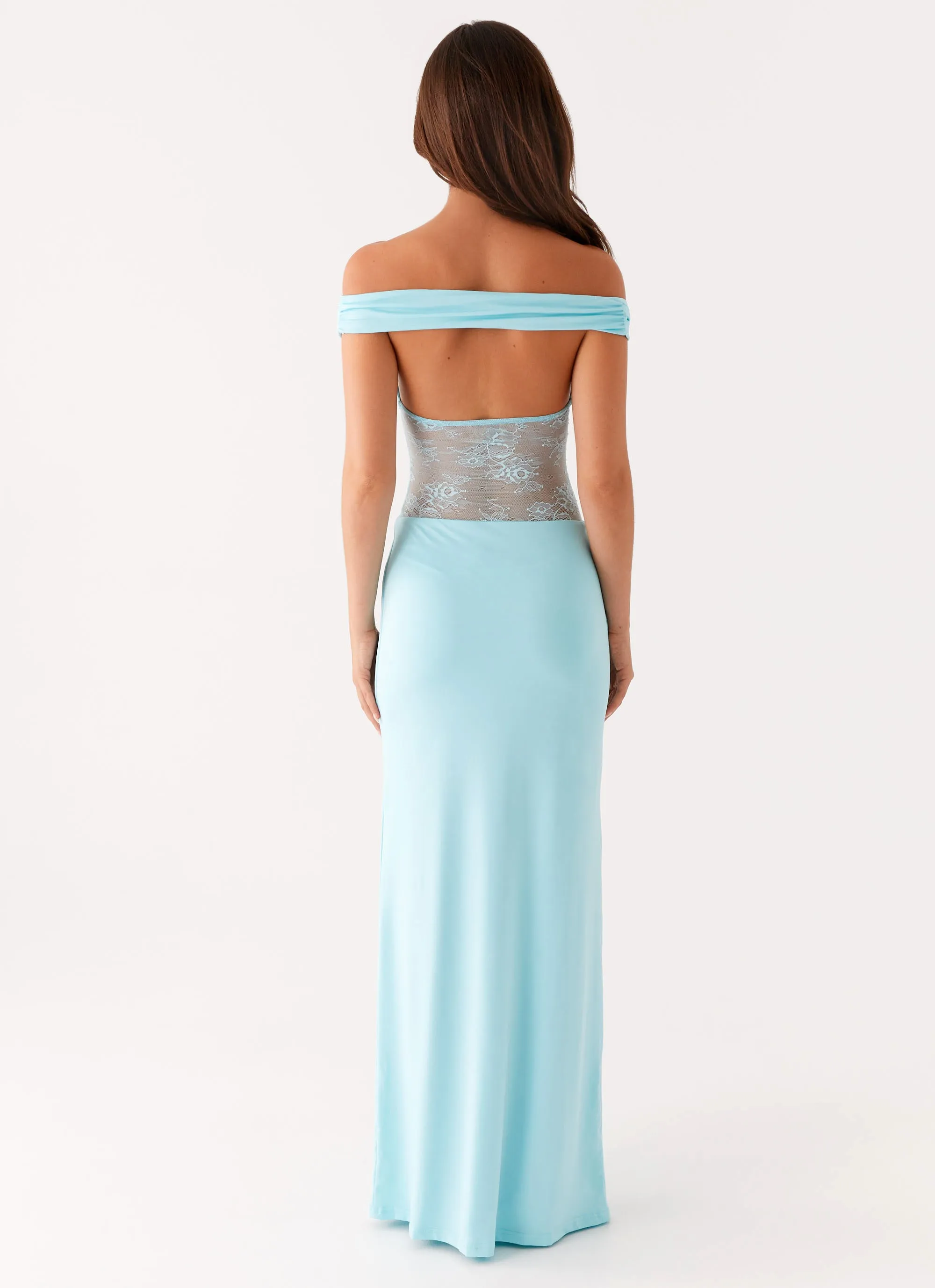 Infatuation Lace Maxi Dress - Turquoise Everyday Comfort Relaxed and Elegant