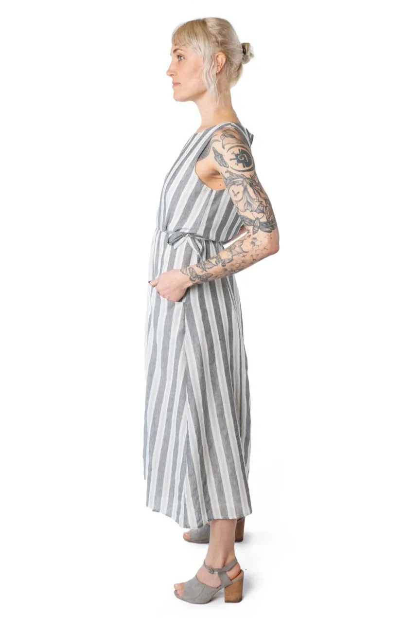 Rhiannon Dress in Stone Stripe Everyday Piece