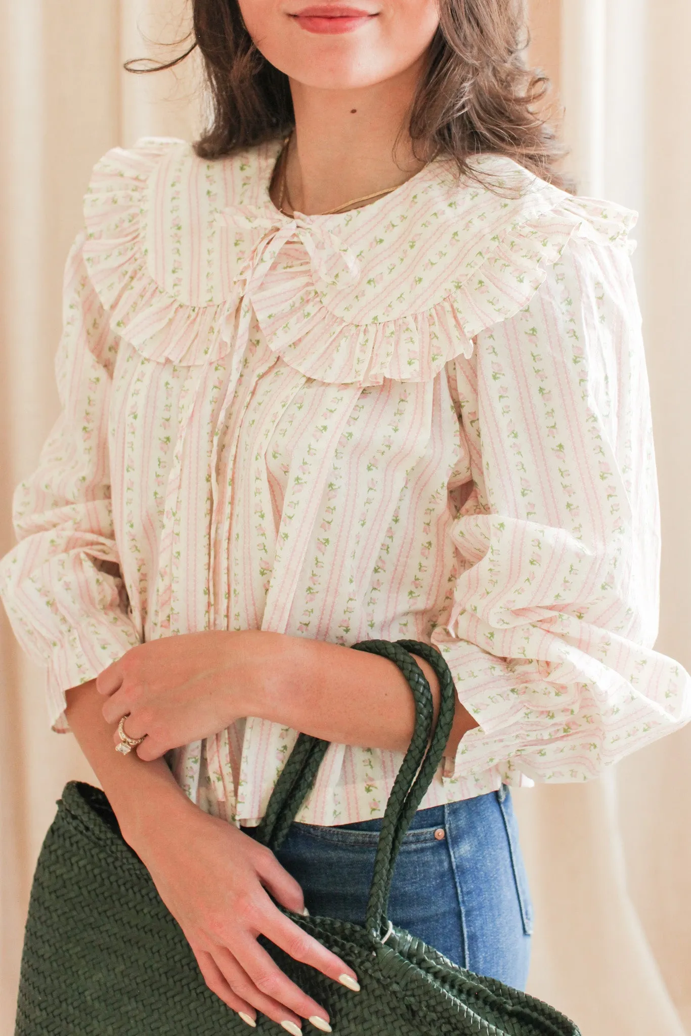 LaserCutVents Natalie Peter Pan Collar Blouse