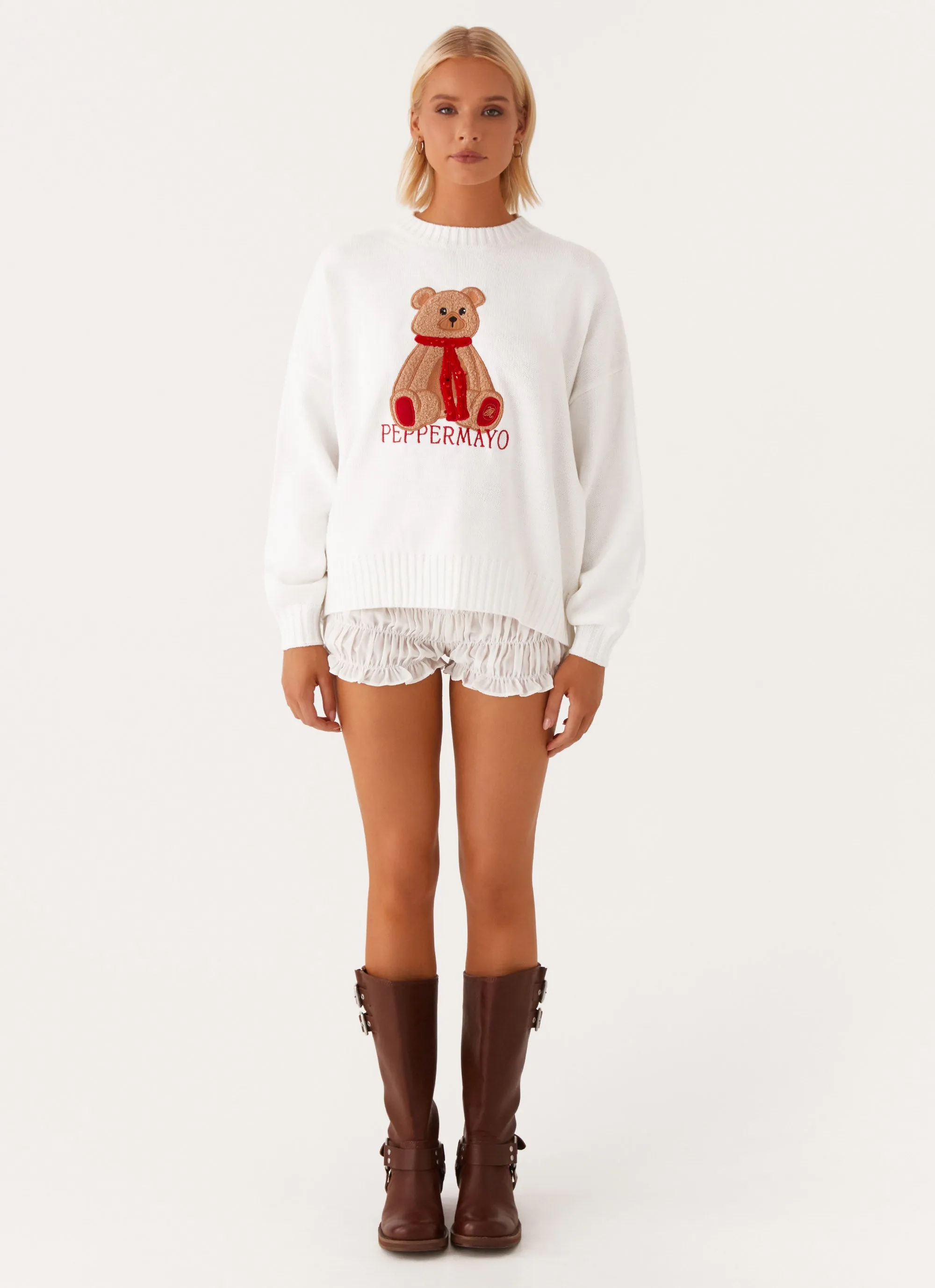 EcoFriendlyInsulation Paddington Oversized Knit Sweater - Ivory