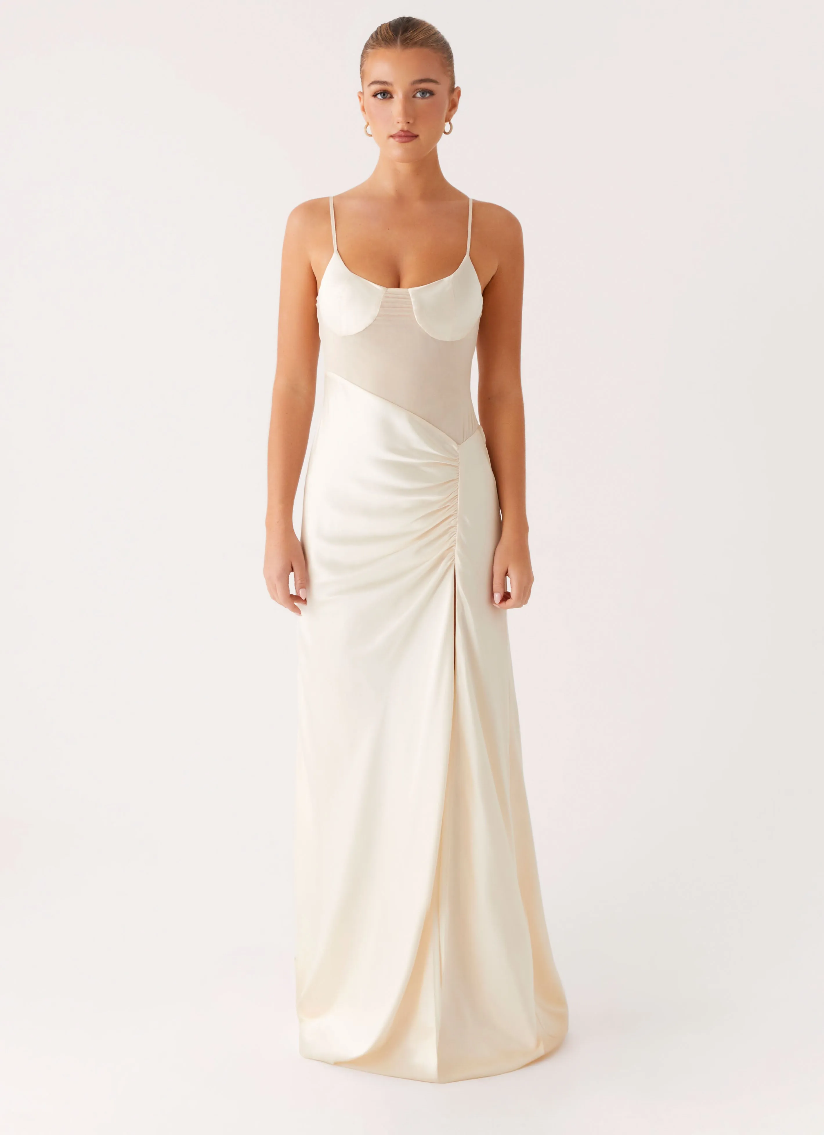 Layering Piece Rising Sun Maxi Dress - Off White