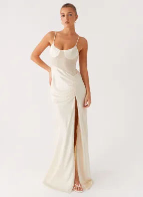 Soft Fashion Rising Sun Maxi Dress - Off White