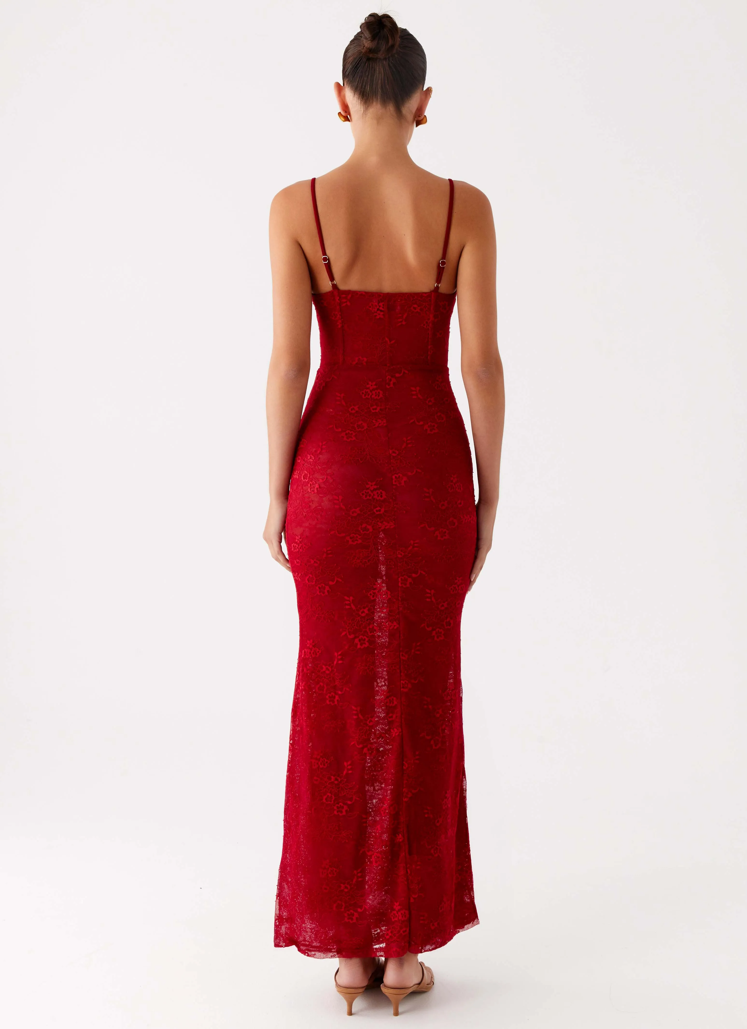 Rosa Corset Maxi Dress - Red Active Moments