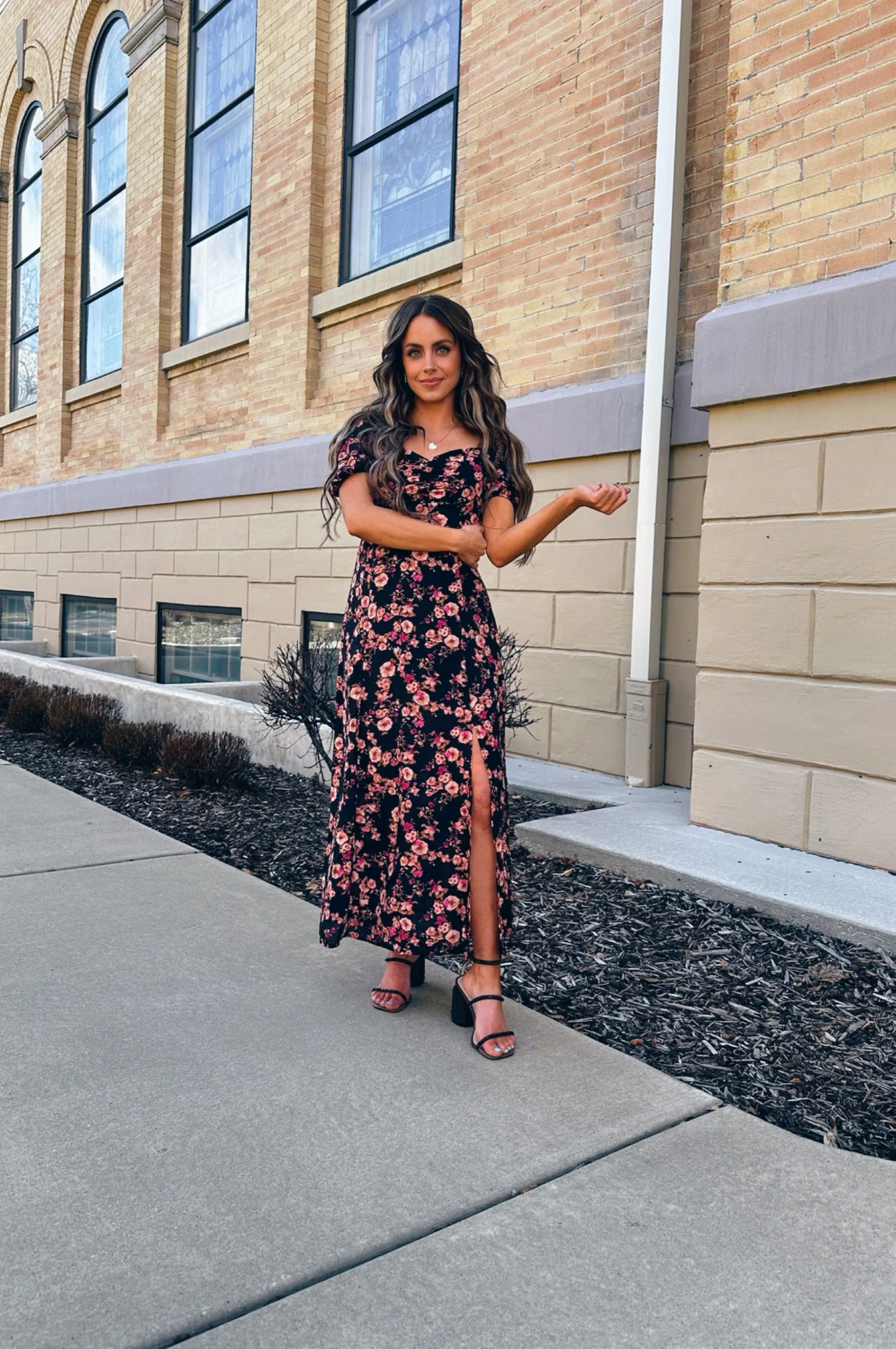 Rosewood Floral Maxi Dress Pure Lines