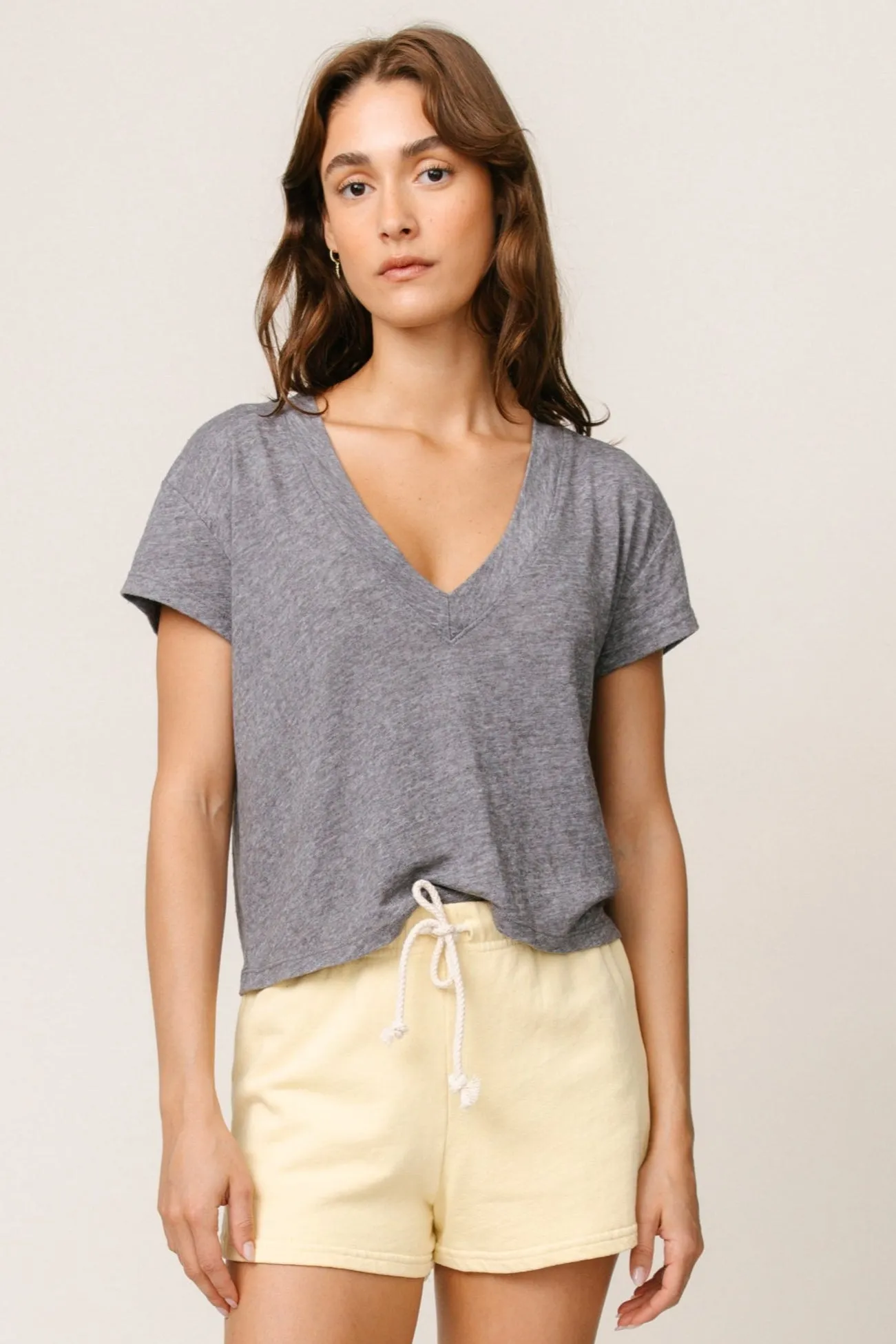 Airflow Ventilation Zones Rosie Linen Jersey V-Neck Tee