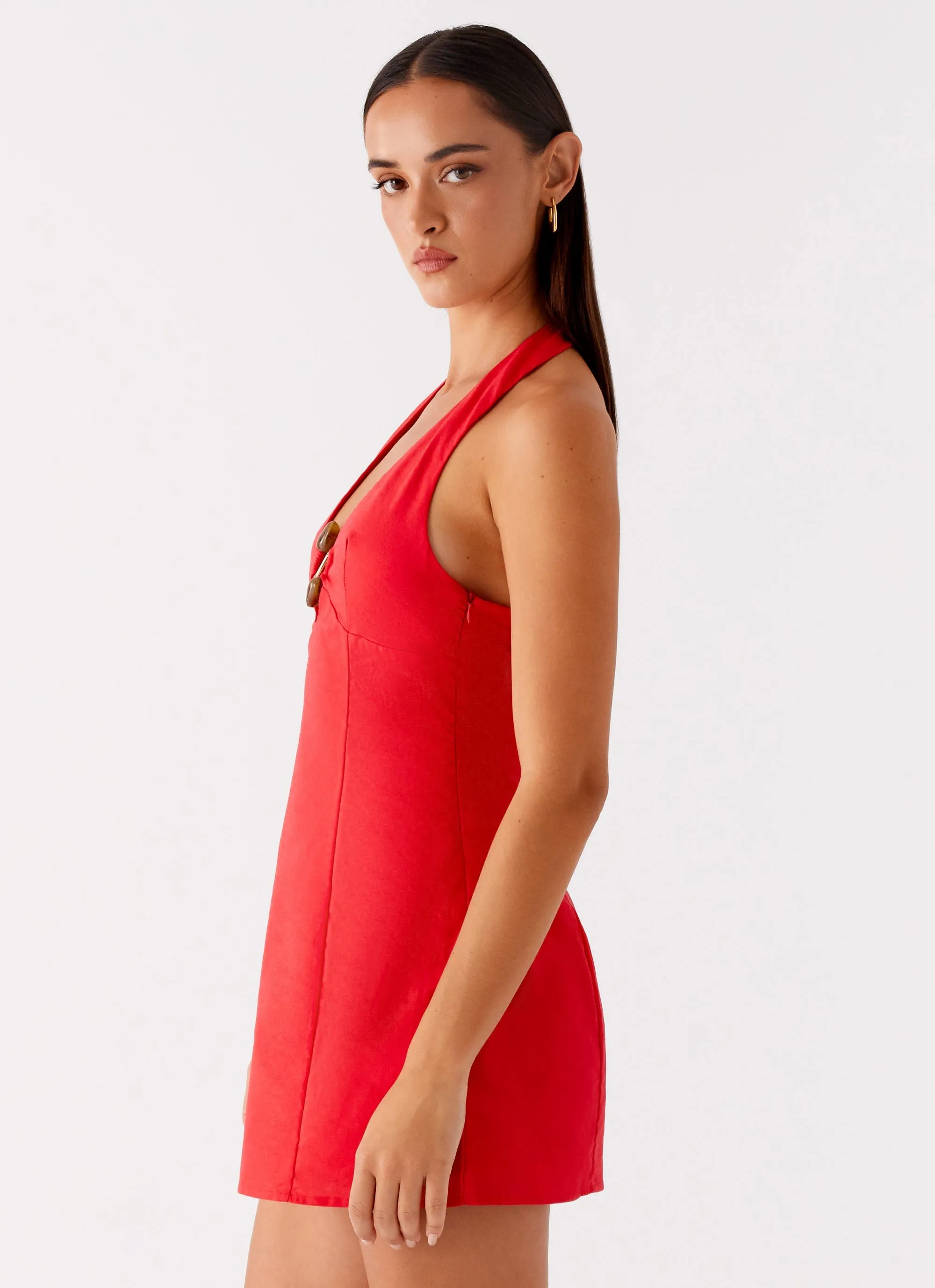 Gentle Vibe Roxe Mini Dress - Red