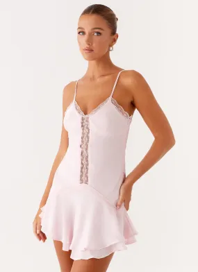 Roya Mini Dress - Pink Bold Simplicity Layering Fit