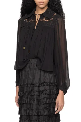 Daphne Lace Long Sleeve Top LowMaintenanceFabric Multi Way Adjustable Fit