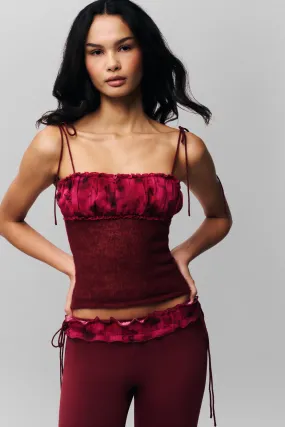 FlexibleMobility Ruched Chiffon Knit Tank