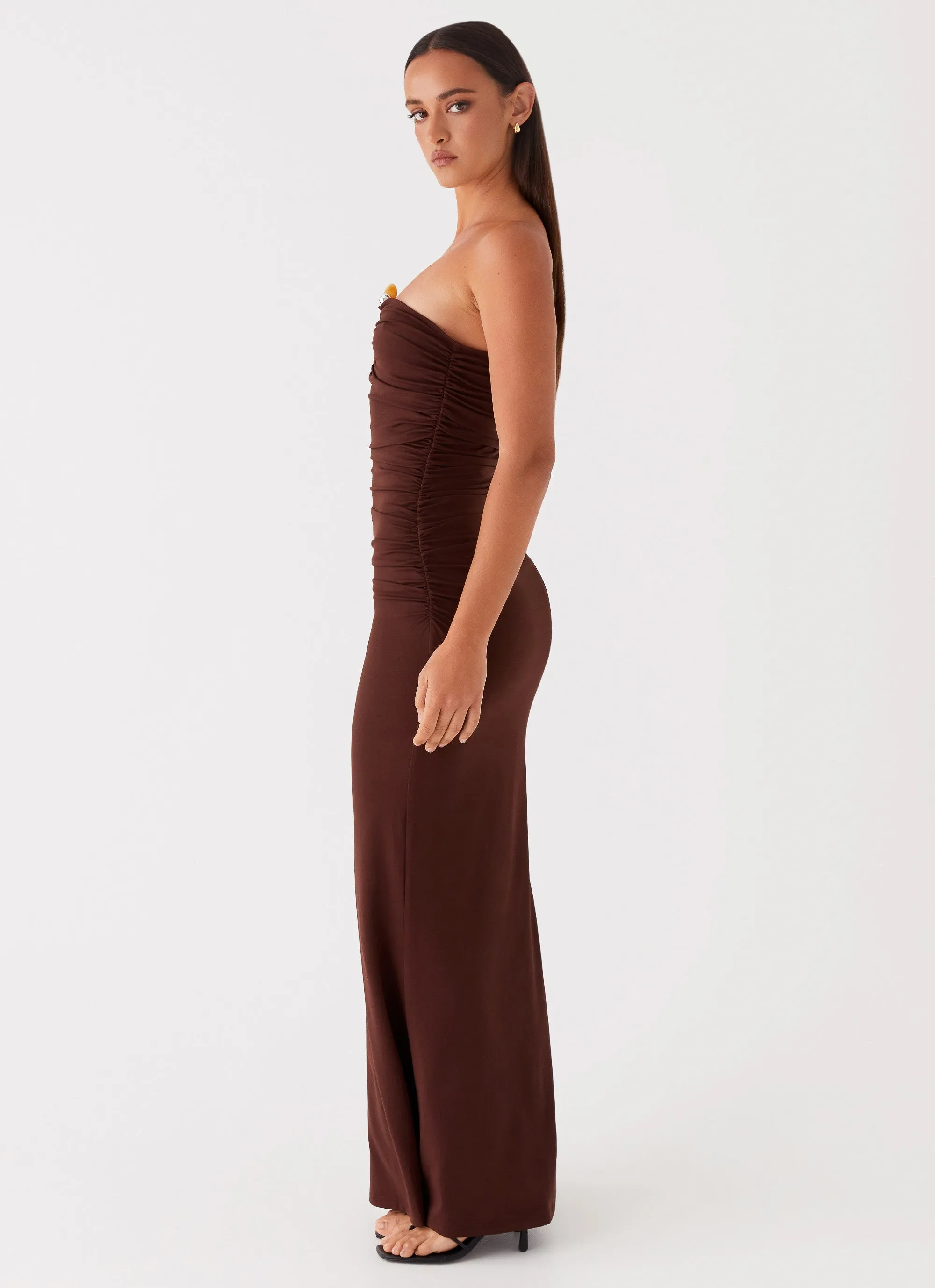 Rudy Maxi Dress - Brown Fresh Fit Understated Charm