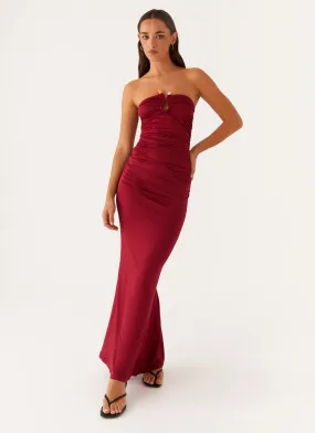 Rudy Maxi Dress - Maroon Fit Base Artistic Flair
