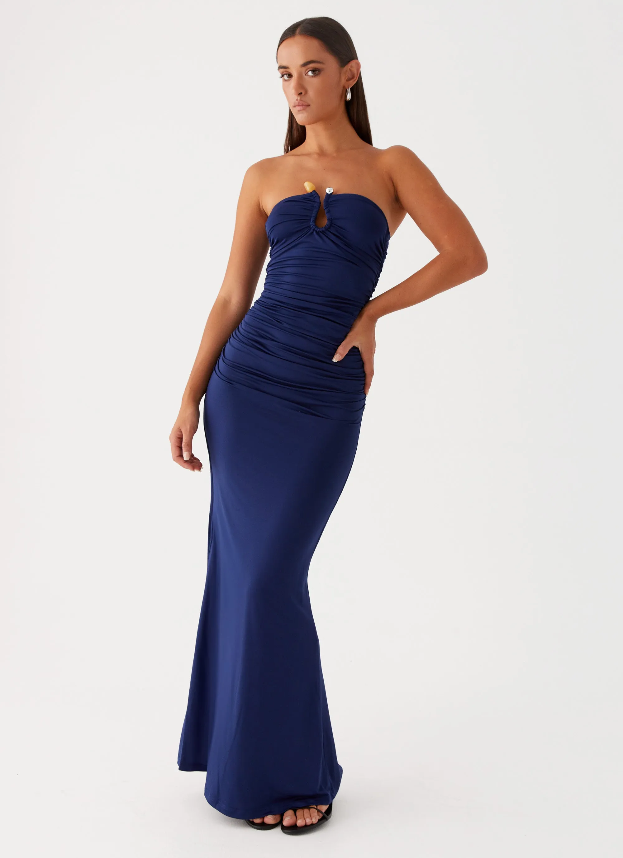 Sophisticated Comfort Summer Ease Rudy Maxi Dress - Navy